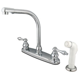 Elements of Design EB711AL High Arch Kitchen Faucet With Non-Metallic Sprayer, Polished Chrome