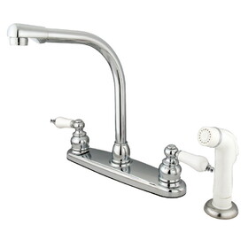 Elements of Design EB711 High Arch Kitchen Faucet With Non-Metallic Sprayer, Polished Chrome