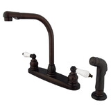 Elements of Design EB715SP High Arch Kitchen Faucet With Non-Metallic Sprayer, Oil Rubbed Bronze