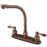 Elements of Design EB716ALLS High Arch Kitchen Faucet, Antique Copper