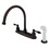 Elements of Design EB725AL Two Handle Goose Neck Kitchen Faucet with White Sprayer, Oil Rubbed Bronze