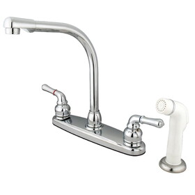 Elements of Design EB751 8" High Arch Kitchen Faucet With Sprayer, Polished Chrome