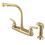 Elements of Design EB752SP 8" High Arch Kitchen Faucet With Sprayer, Polished Brass