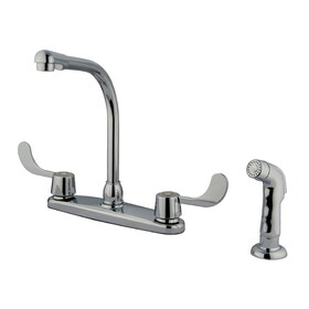 Elements of Design EB762SP 8" Kitchen Faucet With Blade Handles, Polished Chrome