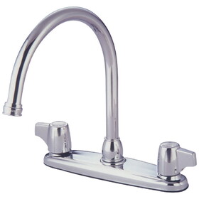 Elements of Design EB771 Two Handle 8" Center Kitchen Faucet without Sprayer, Polished Chrome