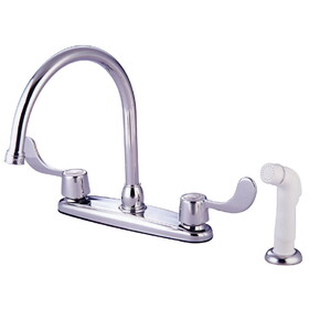 Elements of Design EB782 8" Kitchen Faucet With Blade Handles, Polished Chrome