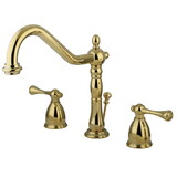 Elements of Design EB7972BL 8-Inch Widespread Lavatory Faucet with Retail Pop-Up, Polished Brass