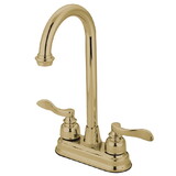 Elements of Design EB8492NFL 4-Inch Centerset Bar Faucet, Polished Brass