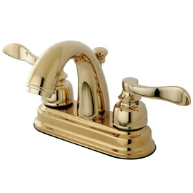 Elements of Design EB8612NFL 4-Inch Centerset Lavatory Faucet with Retail Pop-Up, Polished Brass