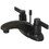 Elements of Design EB8625NDL Two Handle 4" Centerset Lavatory Faucet with Brass Pop-up, Oil Rubbed Bronze Finish