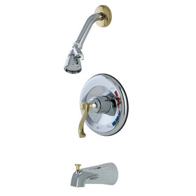 Elements of Design EB8634FLT Tub and Shower Trim Only For KB8634FL, Polished Chrome/Polished Brass