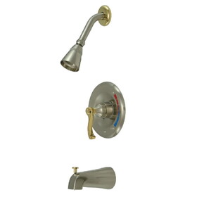 Elements of Design EB8639FLT Tub and Shower Trim Only For KB8639FL, Brushed Nickel/Polished Brass