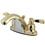 Elements of Design EB8642NFL Two Handle 4" Centerset Lavatory Faucet with Retail Pop-up, Polished Brass Finish