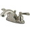 Elements of Design EB8648NFL Two Handle 4" Centerset Lavatory Faucet with Retail Pop-up, Satin Nickel Finish