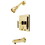 Elements of Design EB86520CQL Tub and Shower Faucet, Polished Brass