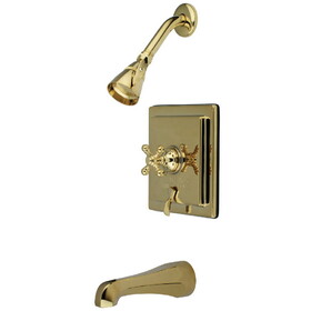 Elements of Design EB86524BX Tub and Shower Faucet, Polished Brass