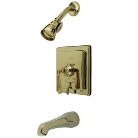 Elements of Design EB86524HL Tub and Shower Faucet, Polished Brass