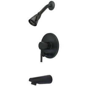 Elements of Design EB86950DL Tub and Shower Faucet with Diverter and Dl Handle, Oil Rubbed Bronze