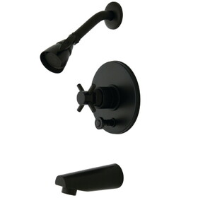 Elements of Design EB86950DX Tub and Shower Faucet with Diverter and Dx Handle, Oil Rubbed Bronze