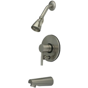 Elements of Design EB86980DL Tub and Shower Faucet with Diverter and Handle, Brushed Nickel