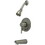 Elements of Design EB86980DL Tub and Shower Faucet with Diverter and Handle, Brushed Nickel