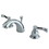 Elements of Design EB8951FL Two Handle 4" to 8" Mini Widespread Lavatory Faucet with Brass Pop-up, Polished Chrome