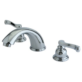 Elements of Design EB8961FL Two Handle 8" to 16" Widespread Lavatory Faucet with Brass Pop-up, Polished Chrome