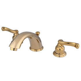 Elements of Design EB8962FL Two Handle 8" to 16" Widespread Lavatory Faucet with Brass Pop-up, Polished Brass