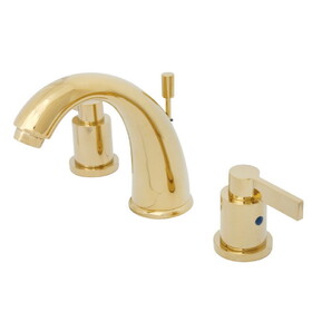 Elements of Design EB8982NDL Two Handle 8" to 16" Widespread Lavatory Faucet with Brass Pop-up, Polished Brass Finish