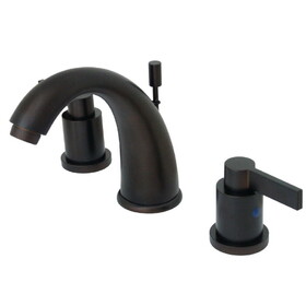 Elements of Design EB8985NDL Two Handle 8" to 16" Widespread Lavatory Faucet with Brass Pop-up, Oil Rubbed Bronze Finish