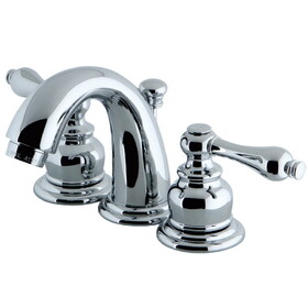 Elements of Design EB911AL Two Handle 4" to 8" Mini Widespread Lavatory Faucet with Retail Pop-up, Polished Chrome