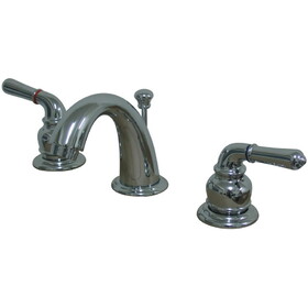Elements of Design EB911 Two Handle 4" to 8" Mini Widespread Lavatory Faucet with Retail Pop-up, Polished Chrome Finish