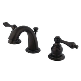 Elements of Design EB915AL Two Handle 4" to 8" Mini Widespread Lavatory Faucet with Retail Pop-up, Oil Rubbed Bronze