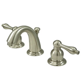 Elements of Design EB918AL Two Handle 4" to 8" Mini Widespread Lavatory Faucet with Retail Pop-up, Satin Nickel