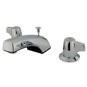 Elements of Design EB920B Two Handle 8" to 16" Widespread Lavatory Faucet with Brass Pop-up, Polished Chrome