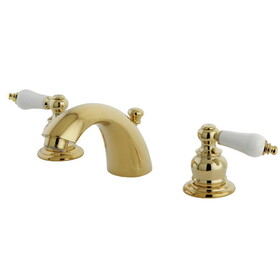 Elements of Design EB942B Mini-Widespread Lavatory Faucet with Retail Pop-Up, Polished Brass