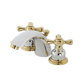 Elements of Design EB944AX Mini-Widespread Bathroom Faucet, Polished Chrome/Polished Brass