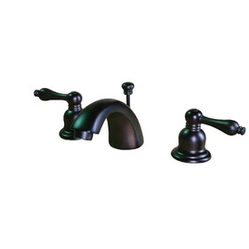Elements of Design EB945AL Two Handle 4" to 8" Mini Widespread Lavatory Faucet with Retail Pop-up, Oil Rubbed Bronze