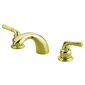Elements of Design EB952 Two Handle 4" to 8" Mini Widespread Lavatory Faucet with Retail Pop-up, Polished Brass