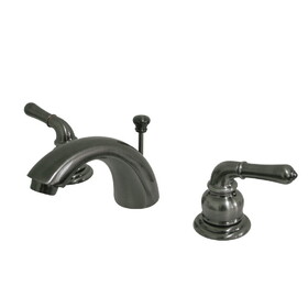 Elements of Design EB953 Two Handle 4" to 8" Mini Widespread Lavatory Faucet with Retail Pop-up, Vintage Brass