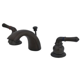 Elements of Design EB955 Two Handle 4" to 8" Mini Widespread Lavatory Faucet with Retail Pop-up, Oil Rubbed Bronze