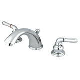 Elements of Design EB961B 8-Inch Widespread Lavatory Faucet with Brass Pop-Up, Polished Chrome