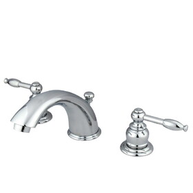 Elements of Design EB961KL Two Handle 4" to 8" Mini Widespread Lavatory Faucet with Retail Pop-up, Polished Chrome