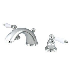 Elements of Design EB961PL Two Handle 4" to 8" Mini Widespread Lavatory Faucet with Retail Pop-up, Polished Chrome