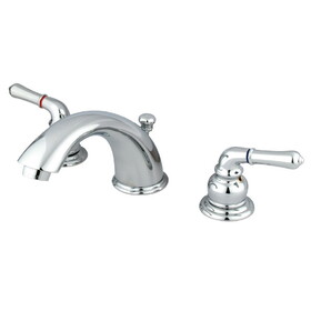 Elements of Design EB961 Two Handle 4" to 8" Mini Widespread Lavatory Faucet with Retail Pop-up, Polished Chrome