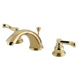 Elements of Design EB962FL 8-Inch Widespread Lavatory Faucet with Retail Pop-Up, Polished Brass