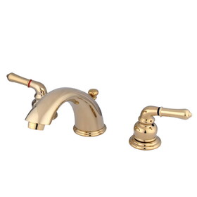 Elements of Design EB962 Two Handle 4" to 8" Mini Widespread Lavatory Faucet with Retail Pop-up, Polished Brass