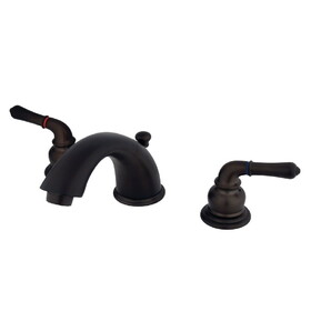 Elements of Design EB965 Two Handle 4" to 8" Mini Widespread Lavatory Faucet with Retail Pop-up, Oil Rubbed Bronze