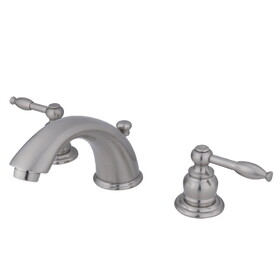 Elements of Design EB968KL Two Handle 4" to 8" Mini Widespread Lavatory Faucet with Retail Pop-up, Satin Nickel