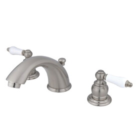 Elements of Design EB968PL Two Handle 4" to 8" Mini Widespread Lavatory Faucet with Retail Pop-up, Satin Nickel